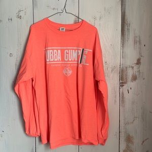 Peach Bubba Gump, long sleeve shirt, worn twice